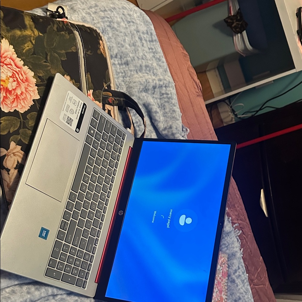HP Silver and Black Laptop
